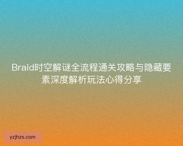Braid时空解谜全流程通关攻略与隐藏要素深度解析玩法心得分享